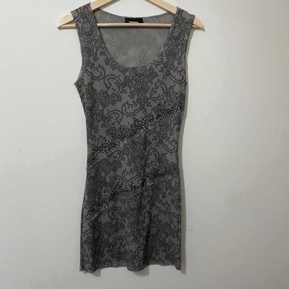 Mandee's Scoop Neck Sleeveless Embellished Tunic